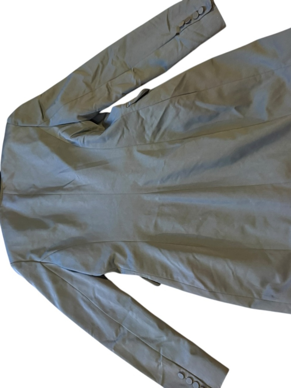 7 For All Mankind Double-Breasted Trench Coat in Gray/blue - Picture 5 of 5